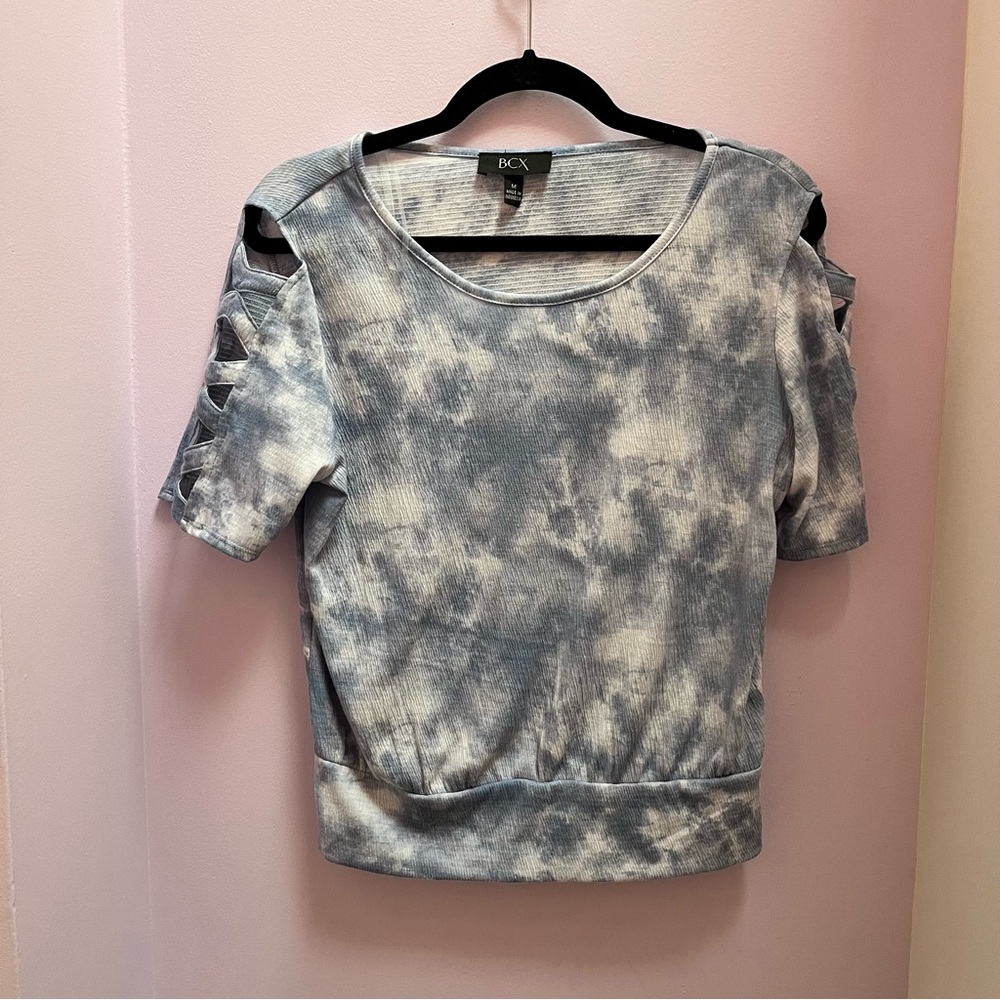 BCX Blue Tie-Dye Women's Top